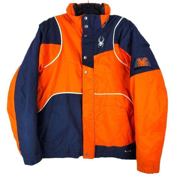 Vintage SPYDER Jacket KIDS 20/XXL Orange Hooded Winter Ski SnowBoarding Outdoor - Picture 1 of 14